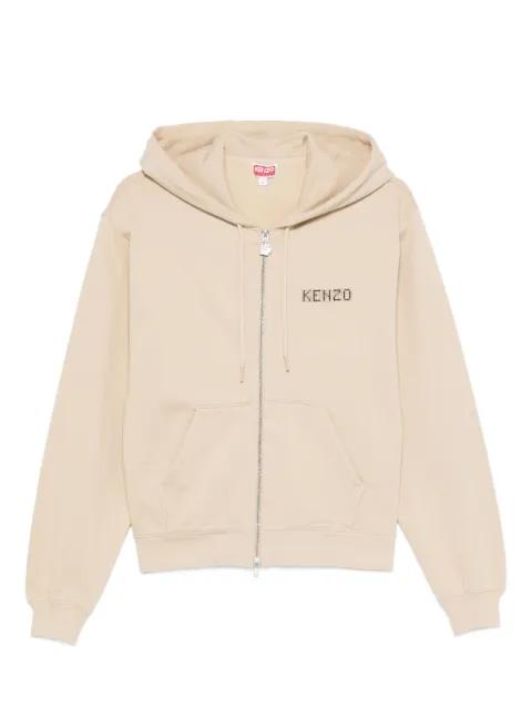logo-detail zip-up hoodie by KENZO