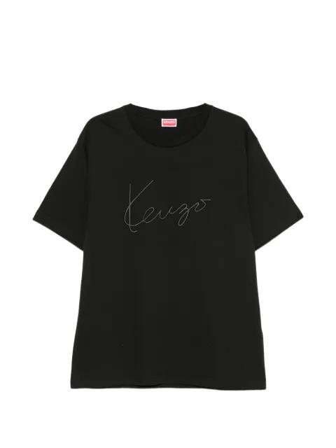 logo-embroidered T-shirt by KENZO