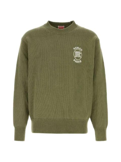 logo-embroidered cotton sweater by KENZO