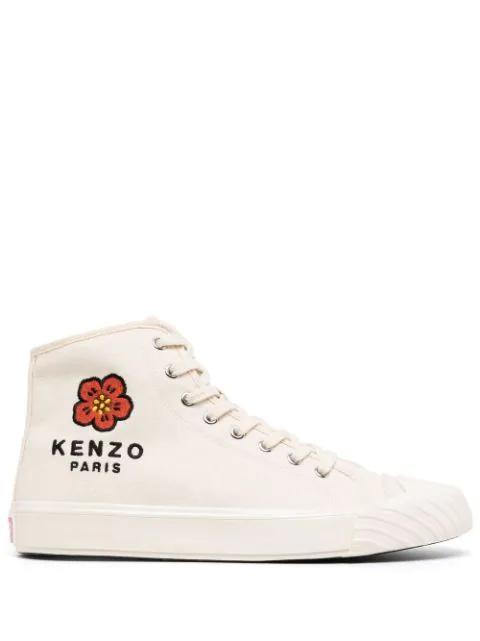 logo-embroidered high-top sneakers by KENZO