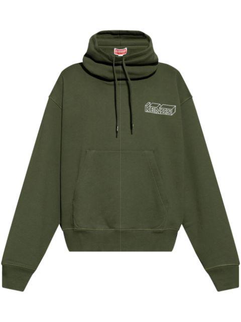 logo-embroidered hoodie by KENZO