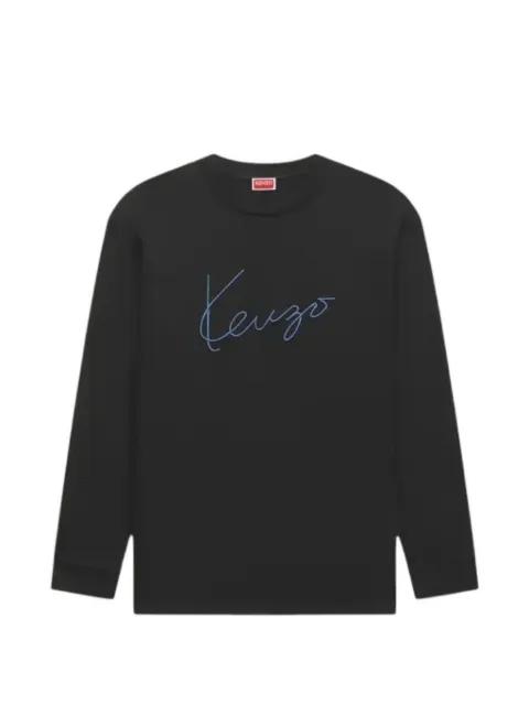logo-embroidered long-sleeve T-shirt by KENZO