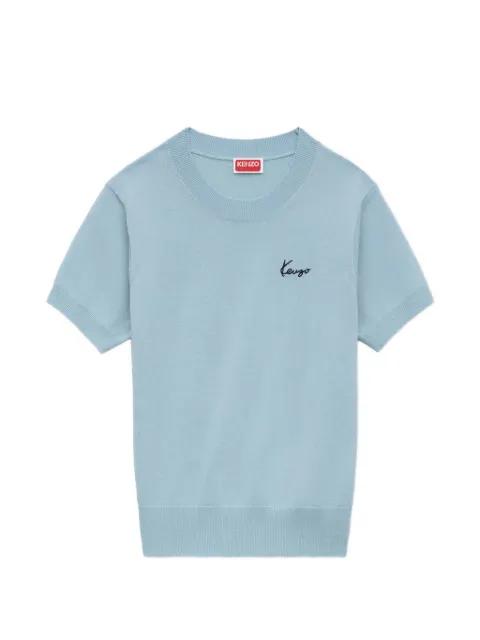 logo-embroidered short-sleeved sweater by KENZO