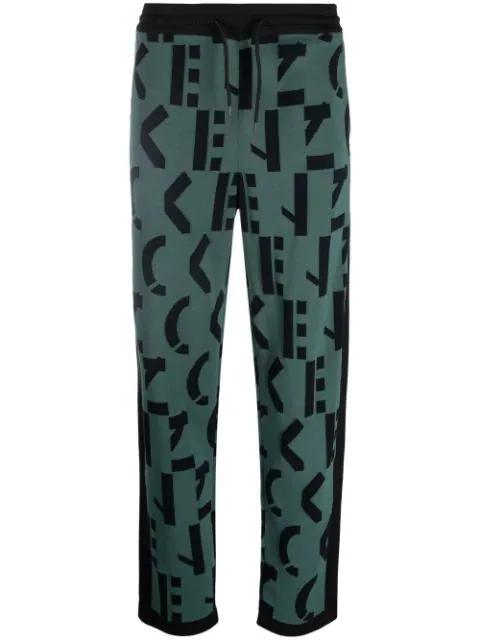 logo-knit straight-leg joggers by KENZO