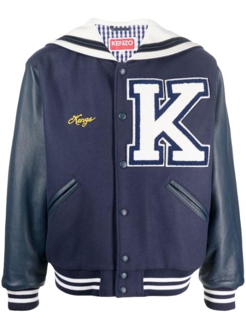 logo-patch bomber jacket by KENZO