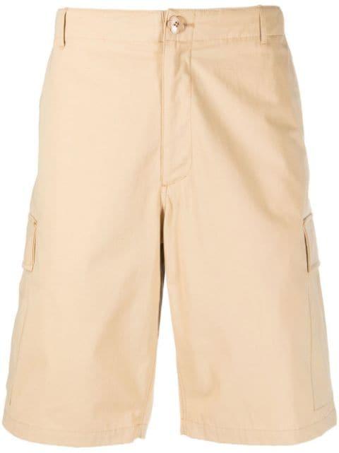 logo-patch cotton cargo shorts by KENZO