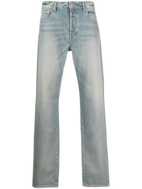 logo-patch straight-leg trousers by KENZO