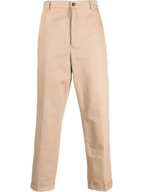 logo-patch straight-leg trousers by KENZO