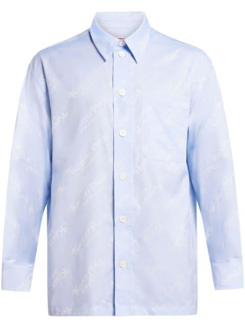 logo-print cotton shirt by KENZO