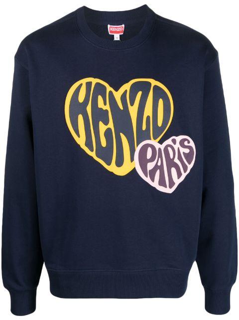 logo-print cotton sweatshirt by KENZO