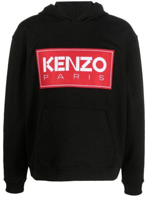 logo-print detail hoodie by KENZO