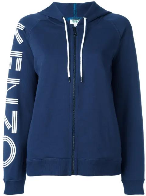 logo print hoodie by KENZO