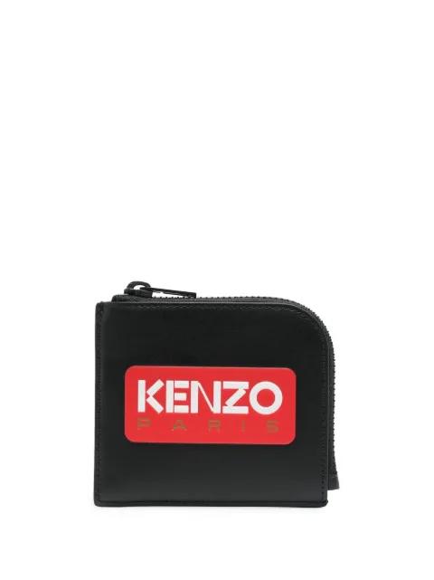 logo-print leather wallet by KENZO