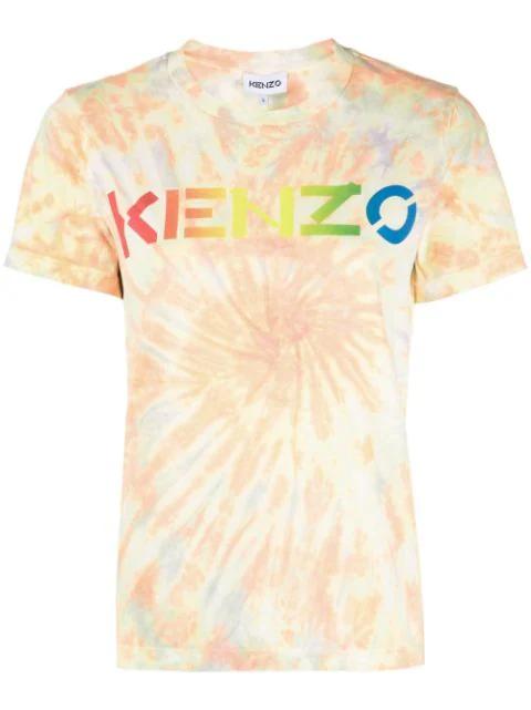 logo-print tie-dye T-shirt by KENZO