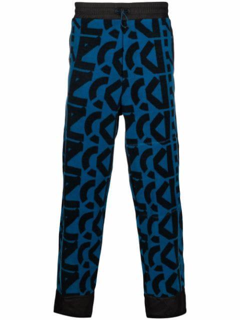 monogram-print fleece track pants by KENZO