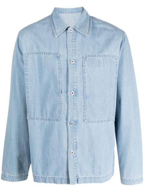 patch-design denim shirt by KENZO