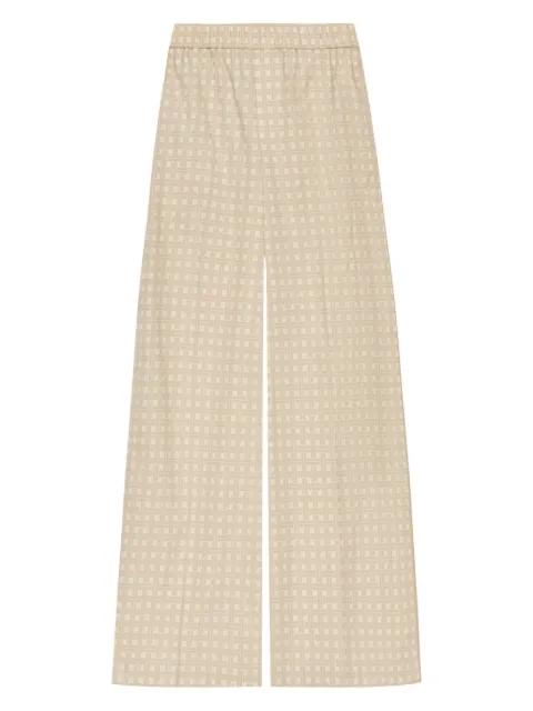 pattern-jacquard trousers by KENZO