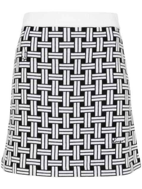 patterned-jacquard mini skirt by KENZO
