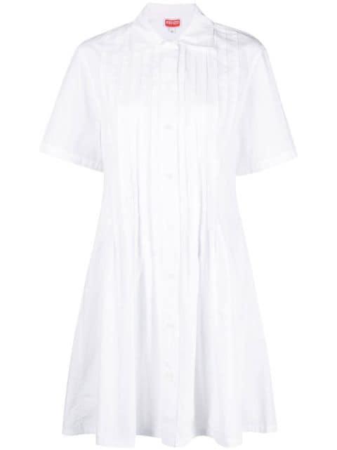 pintuck short-sleeve dress by KENZO