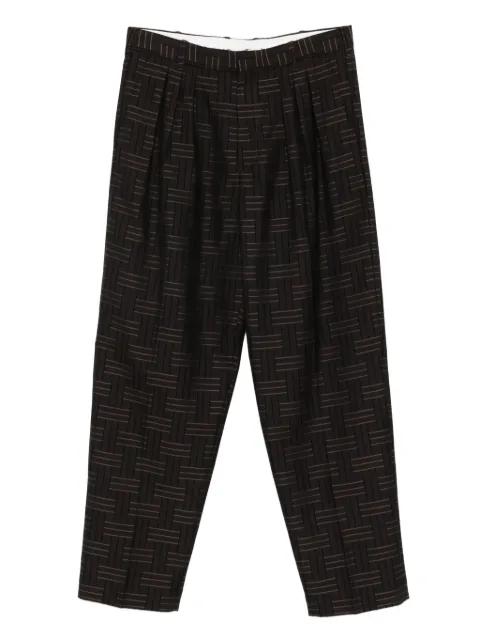 pleated patterned straight-leg trousers by KENZO
