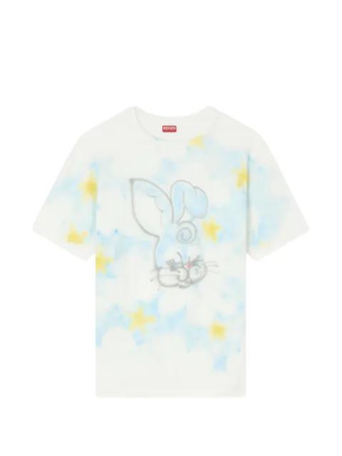 rabbit-print T-shirt by KENZO