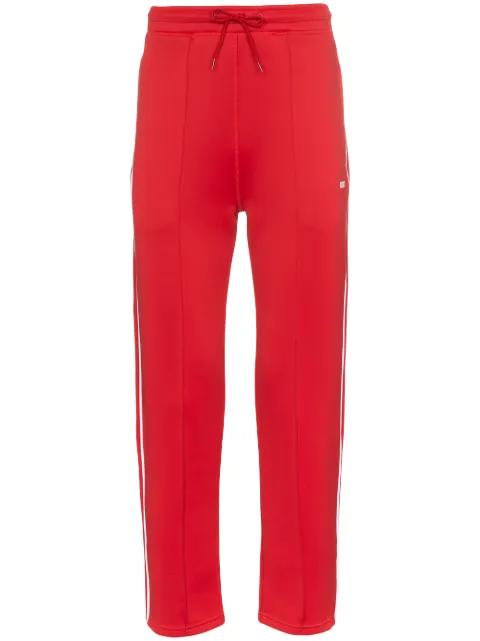 red logo print cotton blend sweat pants by KENZO