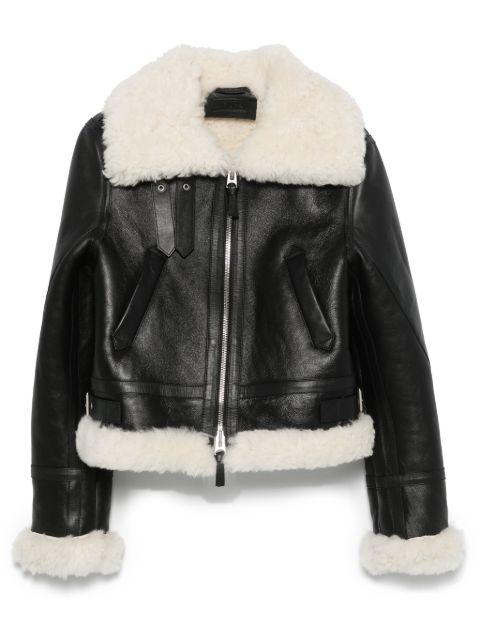 shearling-trim jacket by KENZO