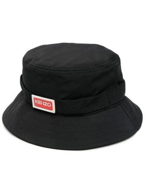 side logo-patch detail bucket hat by KENZO