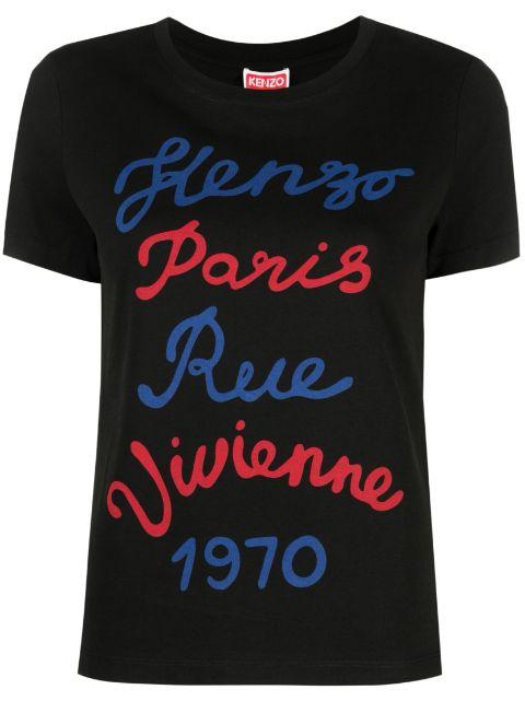 slogan-print cotton T-shirt by KENZO