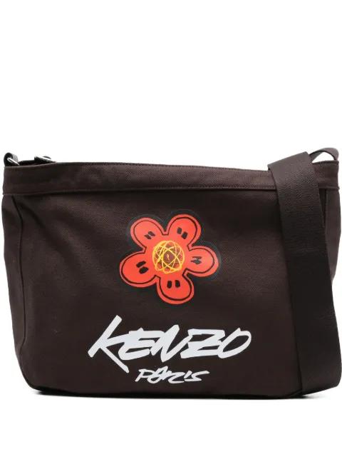 slogan-print shoulder bag by KENZO