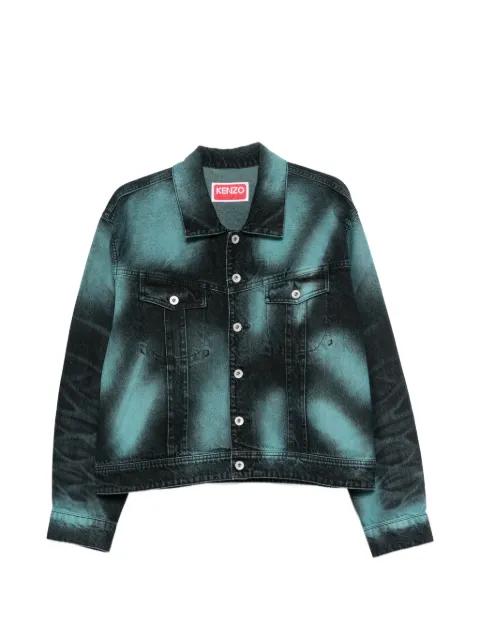 stained-effect denim jacket by KENZO