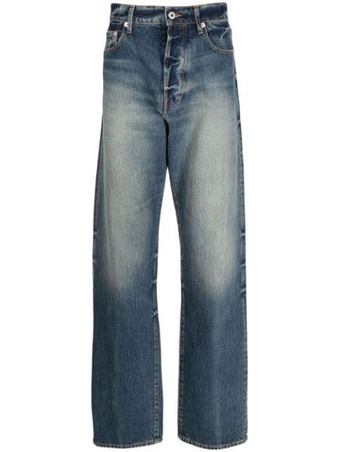 stonewashed straight-leg jeans by KENZO