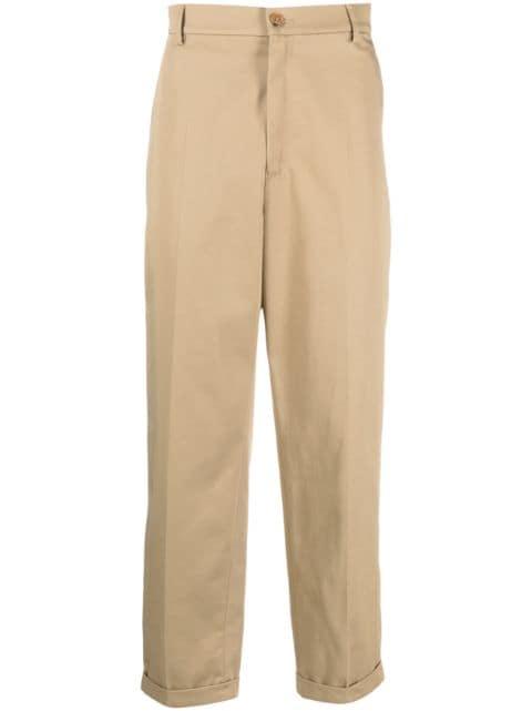 straight-leg cotton trousers by KENZO