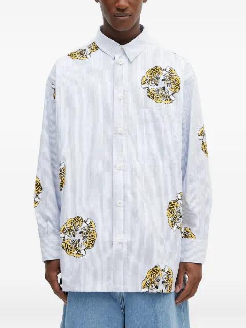 striped tiger-print shirt by KENZO