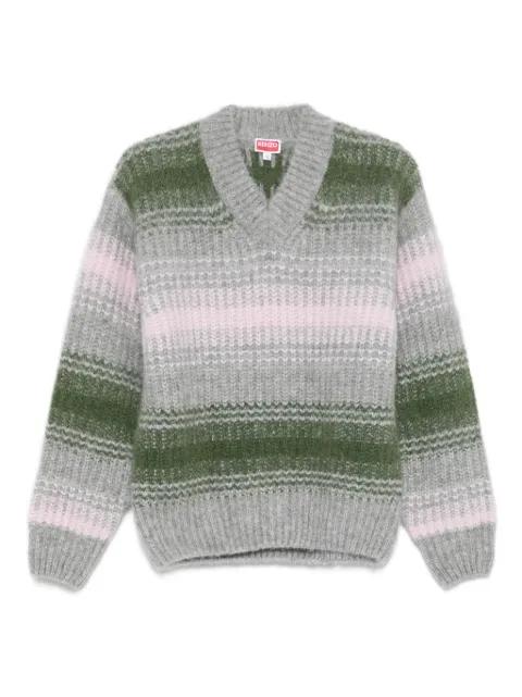 striped v-neck sweater by KENZO
