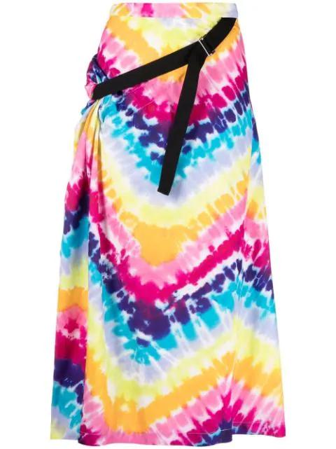 tie-dye wrap midi skirt by KENZO