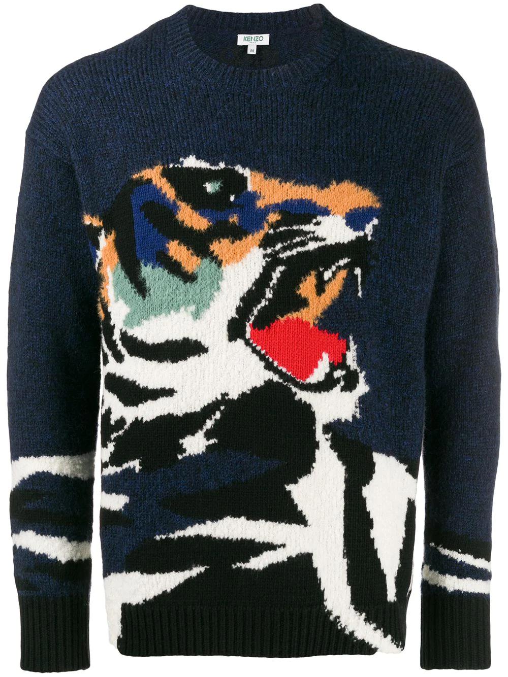 tiger intarsia jumper by KENZO