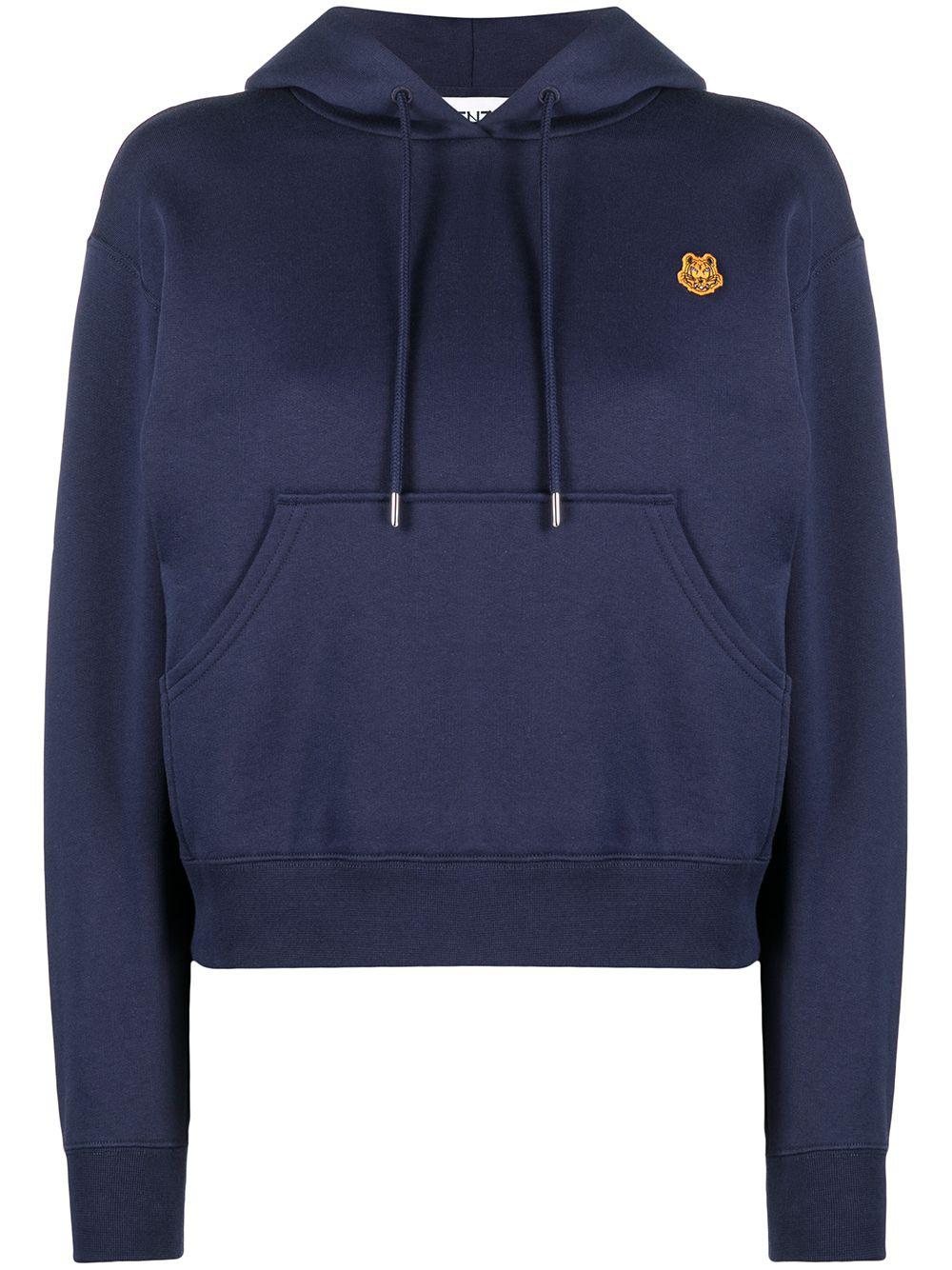 tiger patch cotton hoodie by KENZO