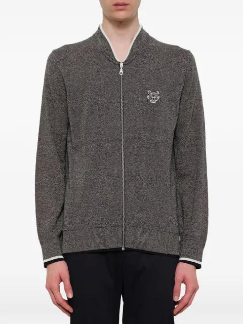 tiger-patch zip-up cardigan by KENZO