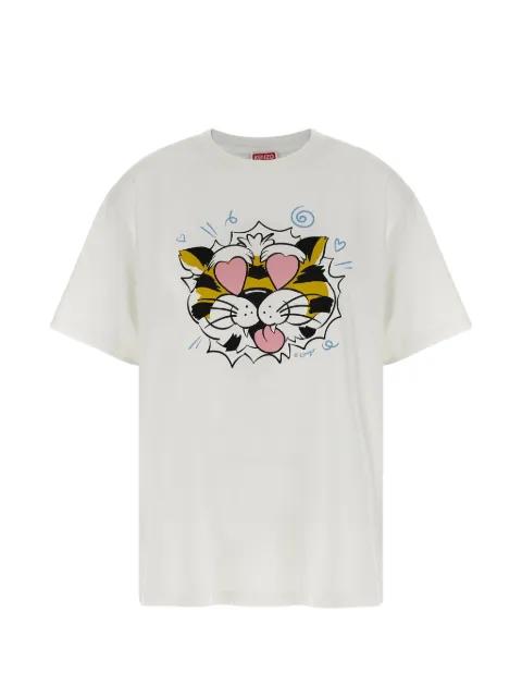 tiger-print T-shirt by KENZO