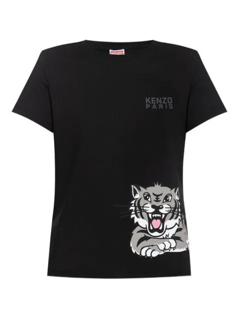 tiger-print cotton T-shirt by KENZO