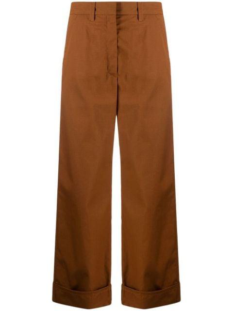 wide-leg cotton trousers by KENZO