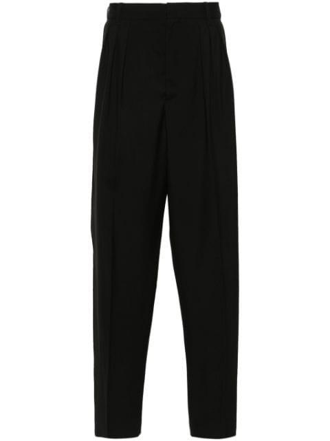 wool pleated tailored trousers by KENZO