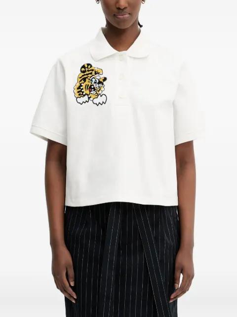 x Verdy tiger-embroidered polo top by KENZO