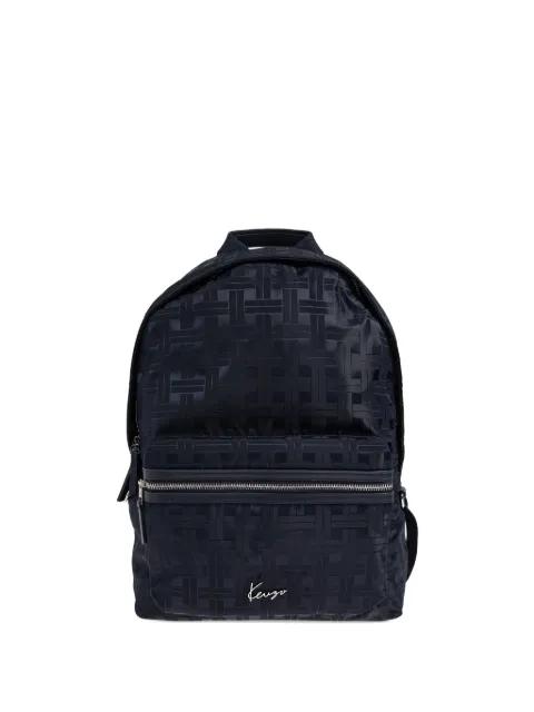zip-fastening pattern backpack by KENZO