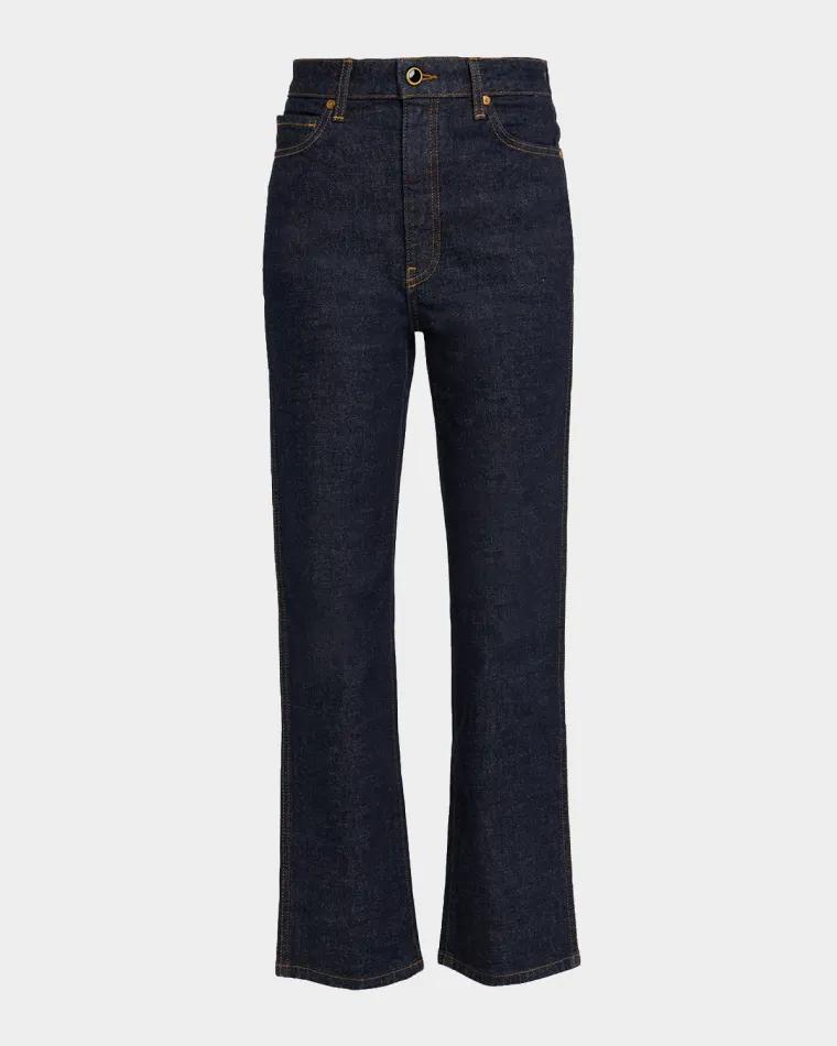 Abigail Straight-Leg Ankle Jeans by KHAITE
