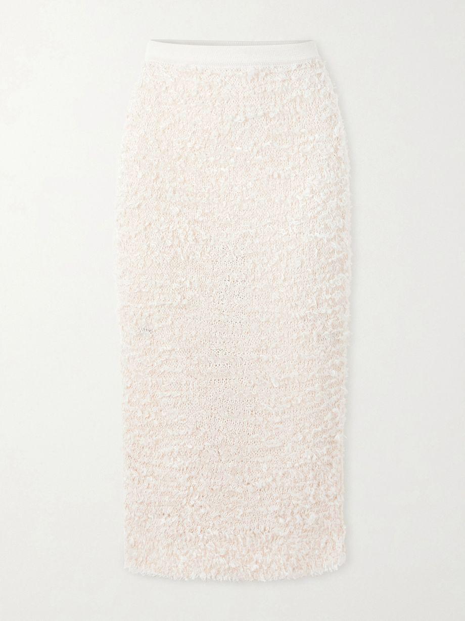 Adela bouclé midi skirt by KHAITE