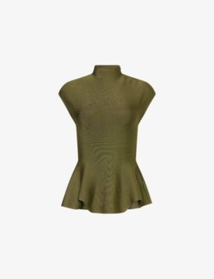Andra Stand-Collar Knitted Top by KHAITE