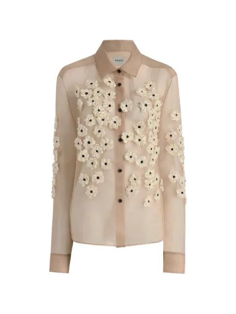 Argo floral-embellished shirt by KHAITE