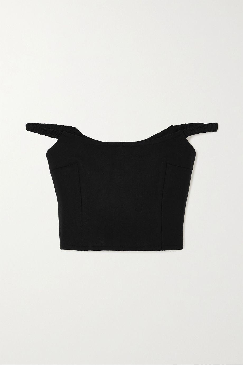 Audra off-the-shoulder wool-blend top by KHAITE Audra off-the-shoulder wool-blend top by KHAITE